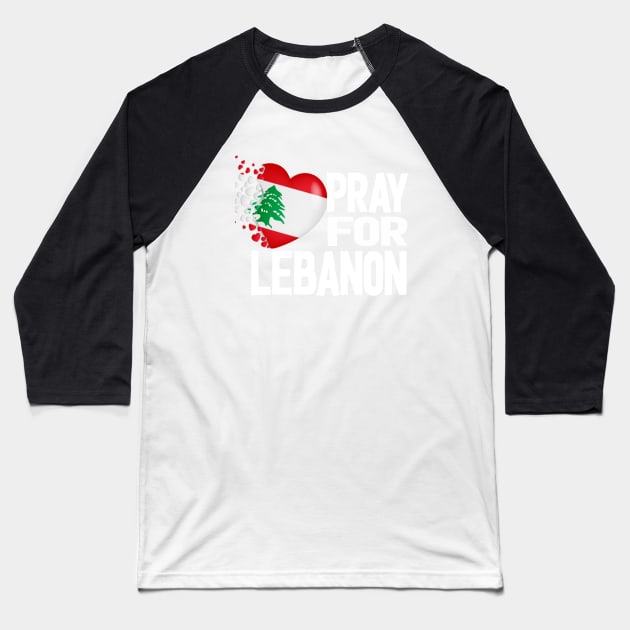 pray for lebanon beirut 2020 Baseball T-Shirt by Netcam